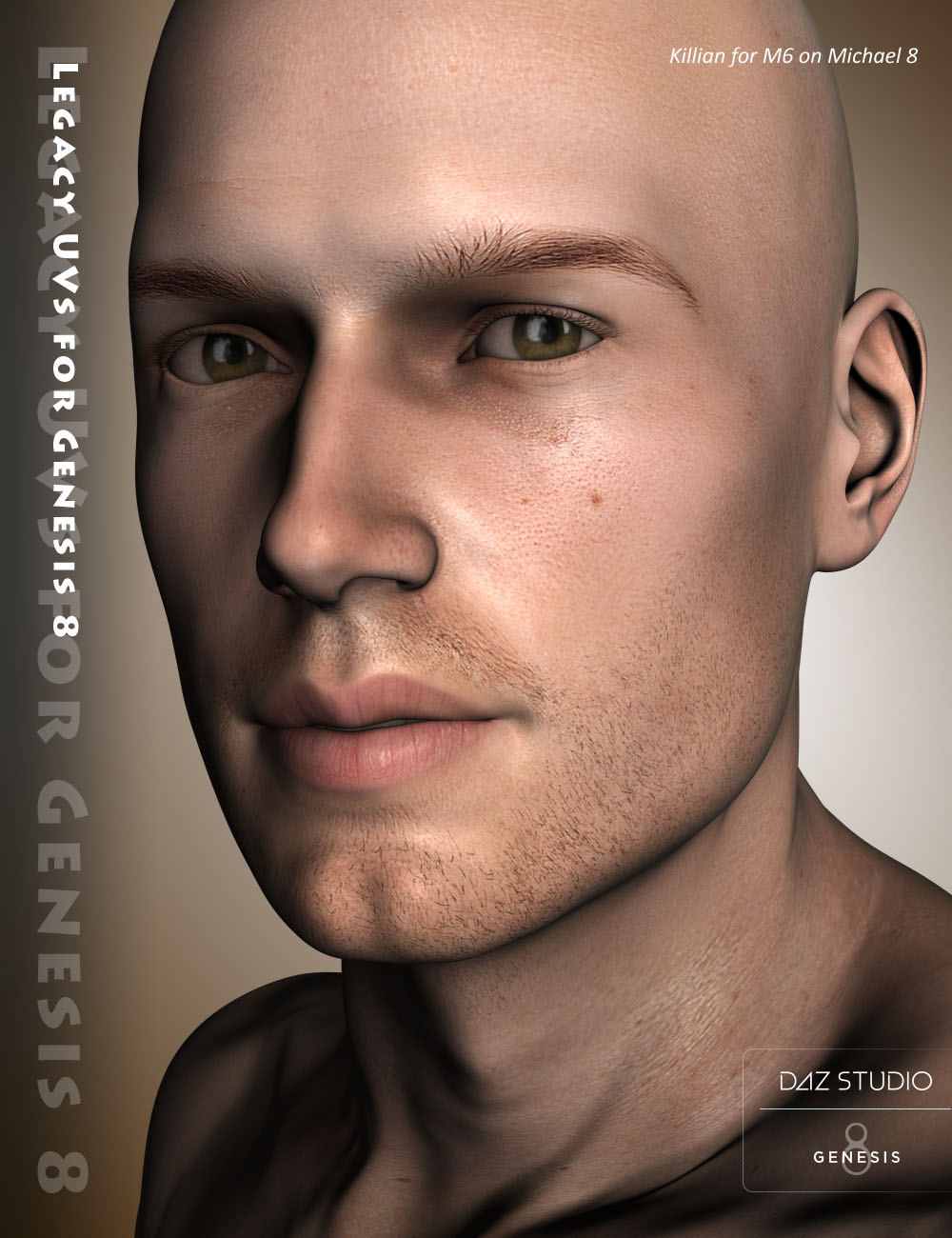 Legacy UVs for Genesis 8: Genesis 2 Male, Michael 5 and Michael 6 by: Cayman Studios, 3D Models by Daz 3D