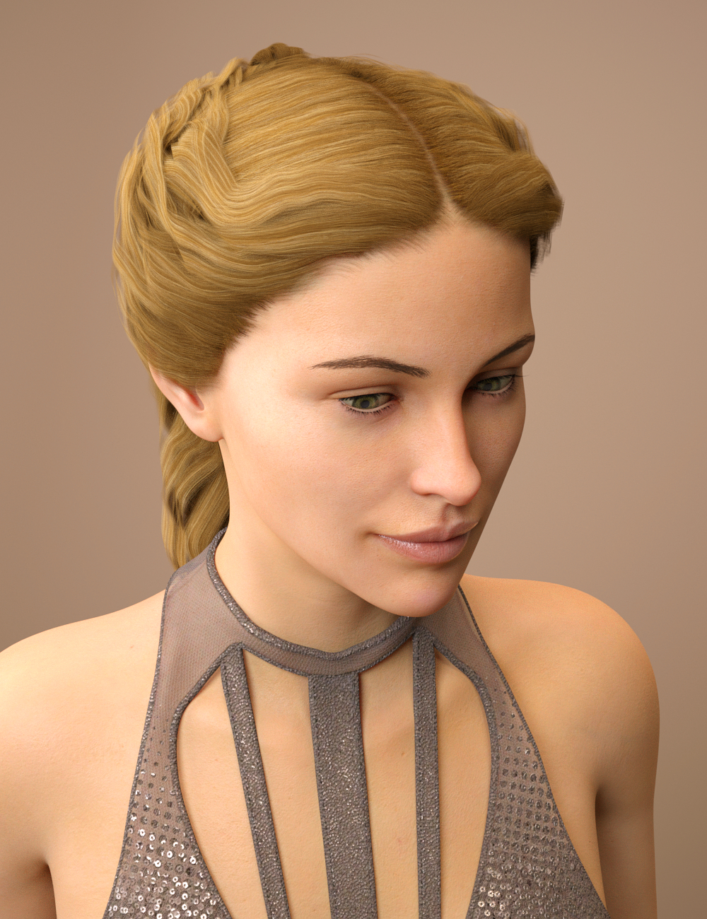 Brielle Hair for Genesis 8 Female(s) by: Toyen, 3D Models by Daz 3D