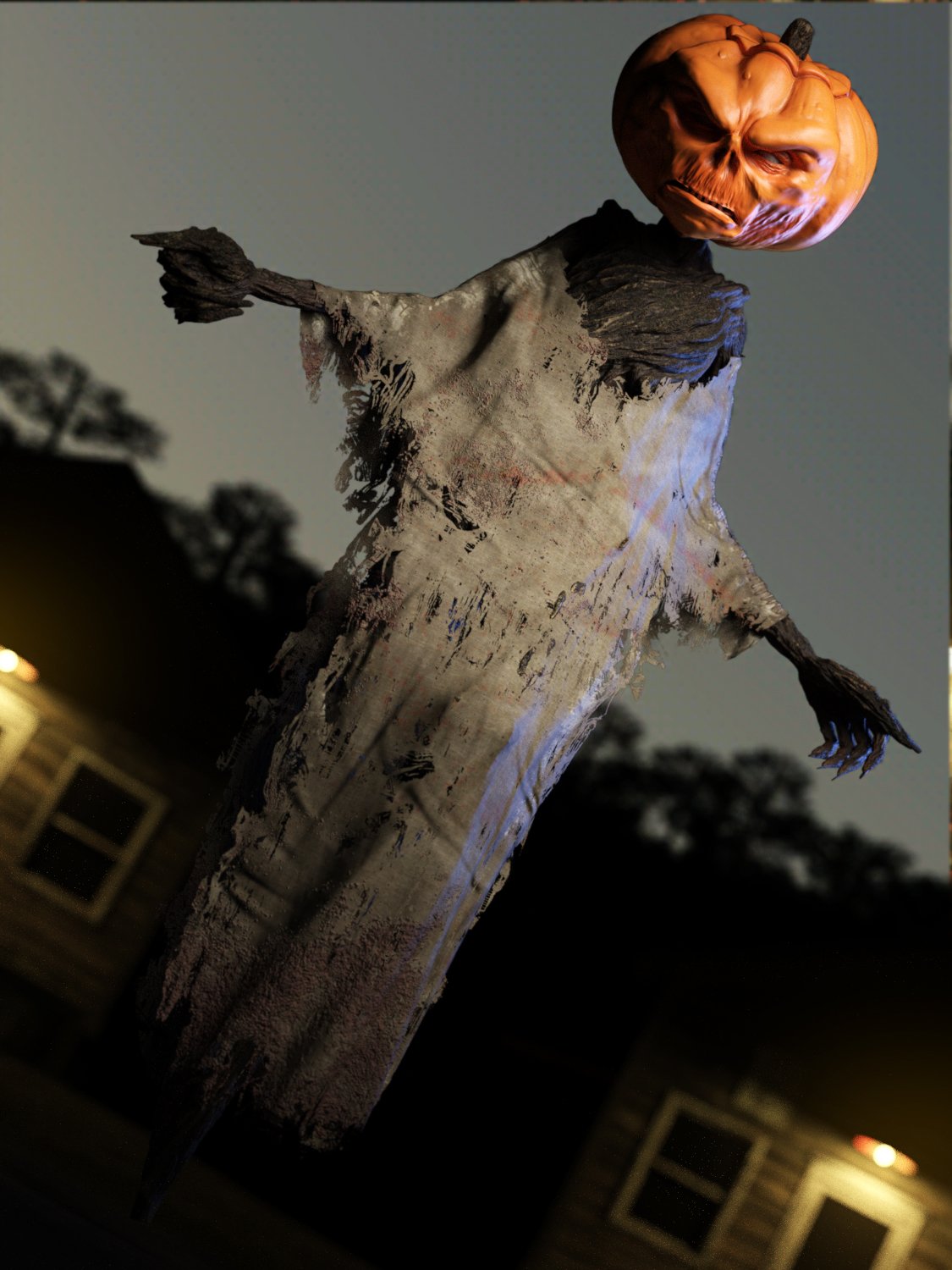 Mean Mr Pumpkin Head for Genesis 8 Male by: JoeQuick, 3D Models by Daz 3D