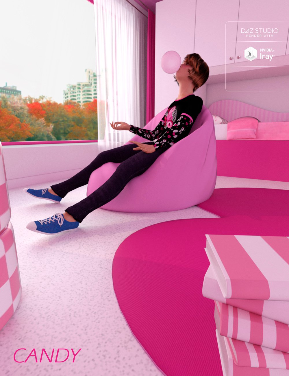 Candy Bedroom Candy Bedroom by: Human, 3D Models by Daz 3D