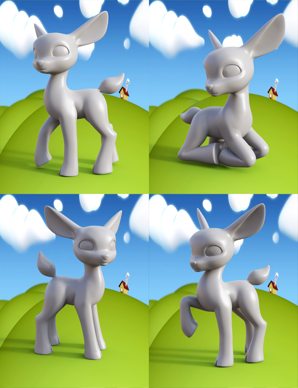 Lovely Precious Vol 01 -  Deer by: Muscleman, 3D Models by Daz 3D