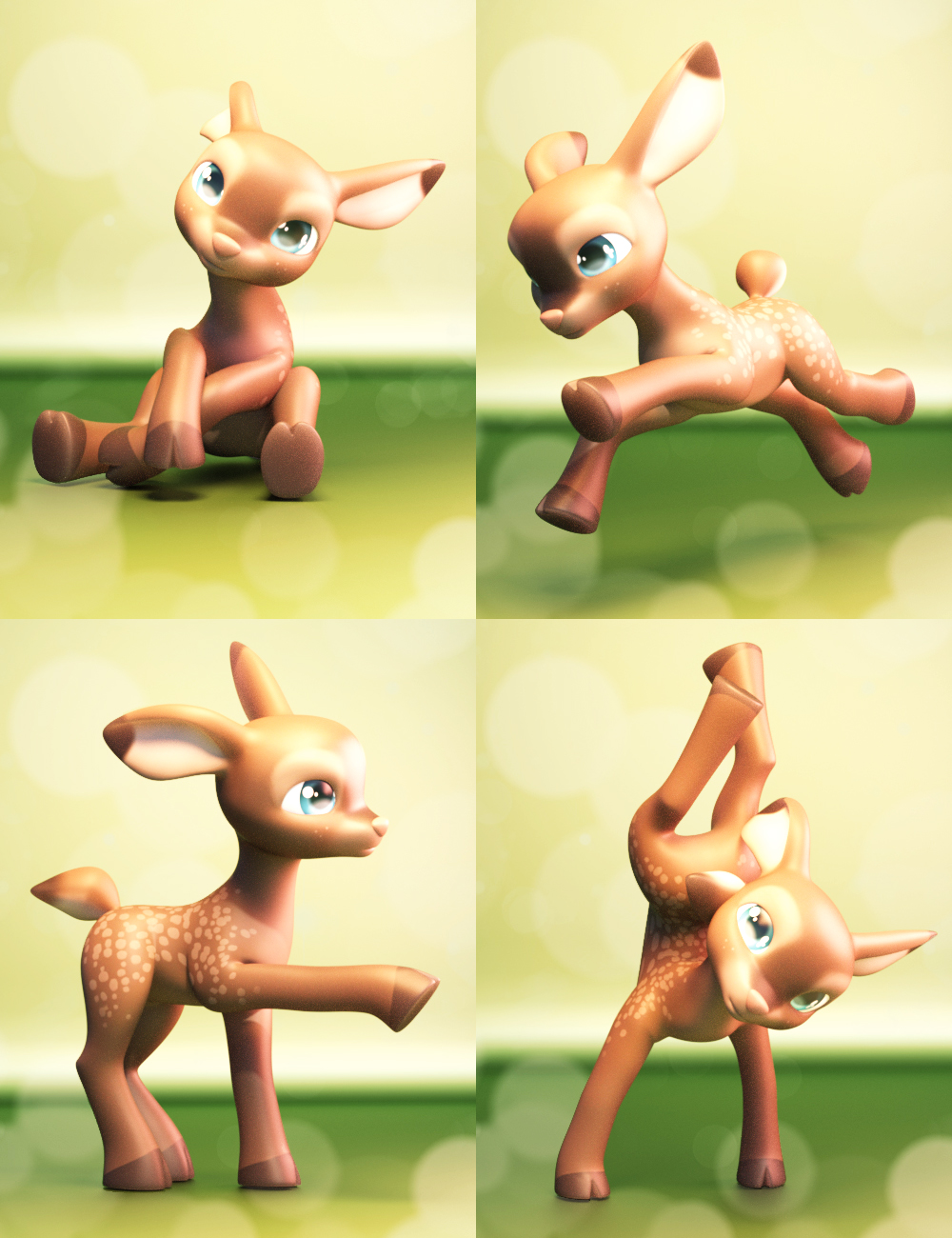 Precious Adventures Poses for Precious Deer by: FeralFey, 3D Models by Daz 3D