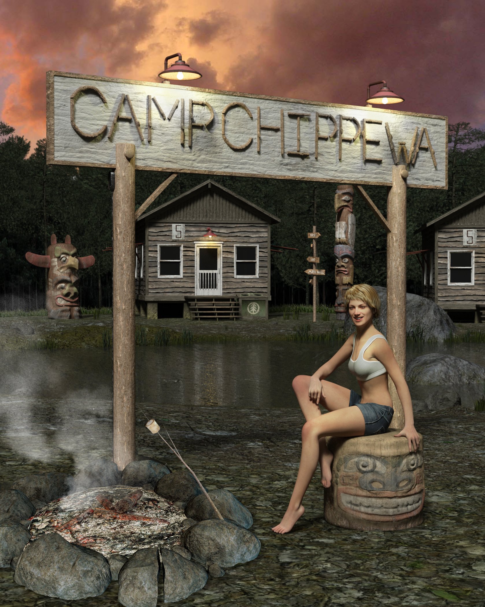 Sleep Away Camp Expansion Pack by: G.Dalton, 3D Models by Daz 3D