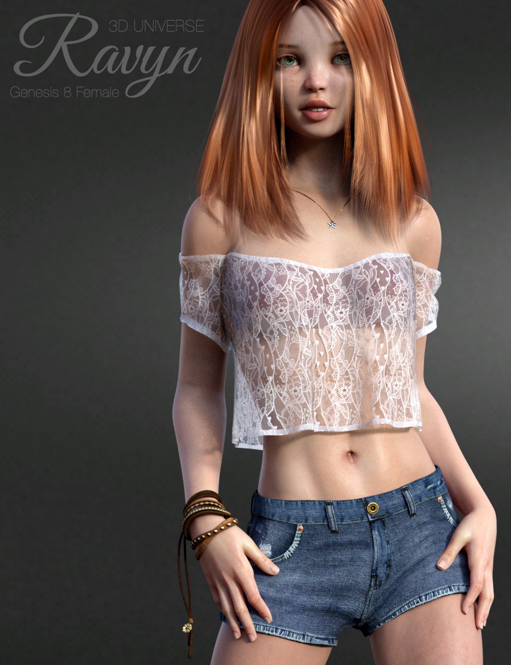 Ravyn Character and Hair for Genesis 8 Female(s) by: 3D Universe, 3D Models by Daz 3D