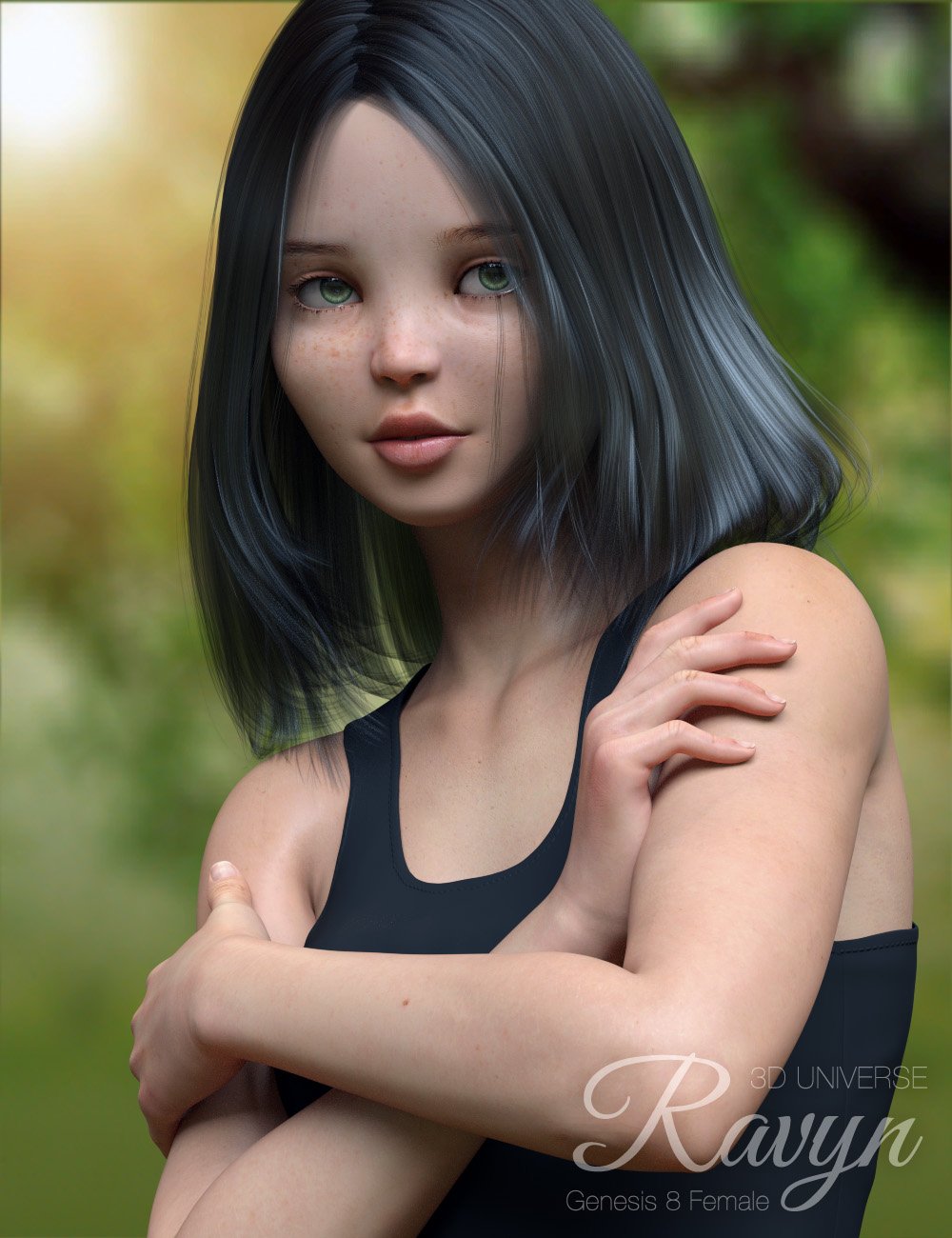 Ravyn Character and Hair for Genesis 8 Female(s)