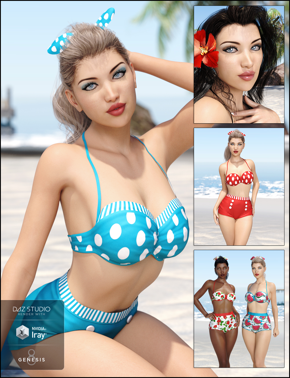 Pinup Swim Bundle by: DemonicaEviliusJessaii, 3D Models by Daz 3D
