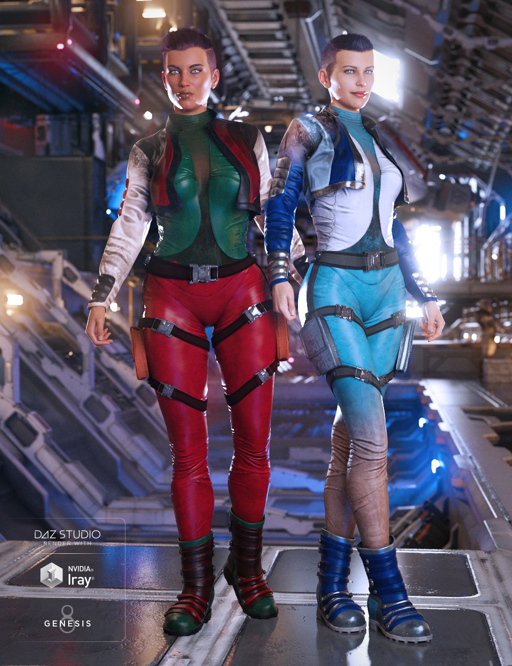 Sky Jumper Outfit Textures by: Demian, 3D Models by Daz 3D
