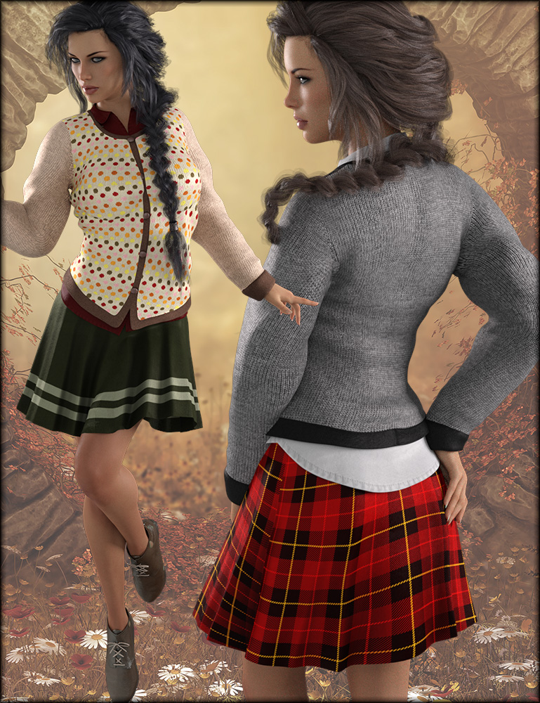 Fall Casual Outfit Textures by: Shox-Design, 3D Models by Daz 3D