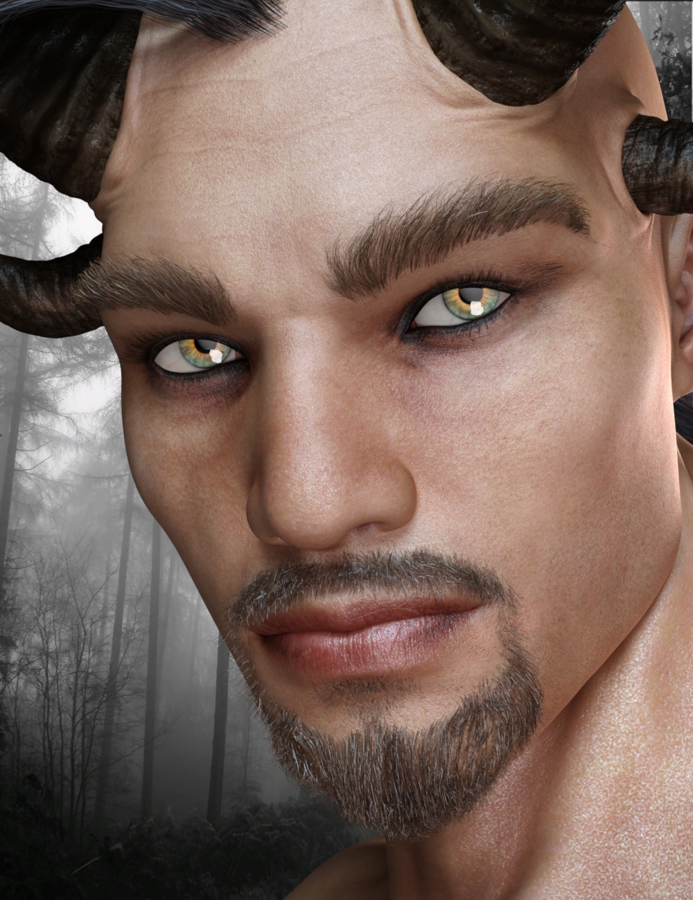 Super Natural Brows Merchant Resource for Genesis 8 and 3 Male by: RedzStudio, 3D Models by Daz 3D