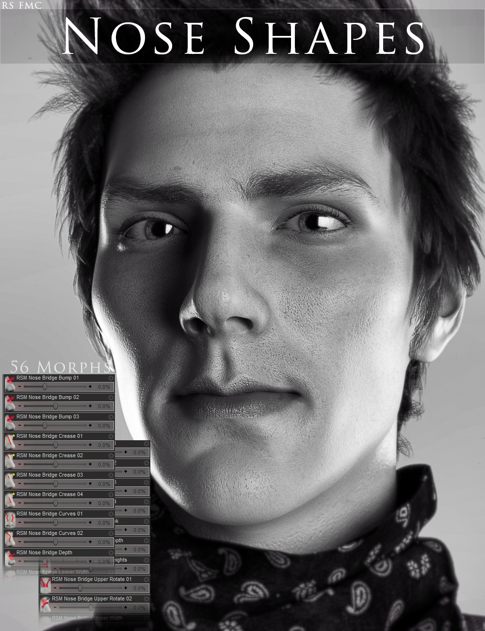 Face Morphs Collection for Genesis 8 Male by: , 3D Models by Daz 3D
