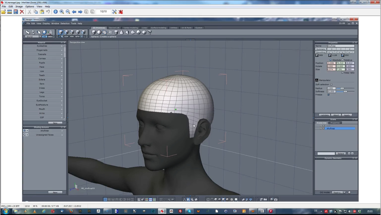 Complex Hair Creation Part 1: Modeling by: Digital Art LiveArki, 3D Models by Daz 3D