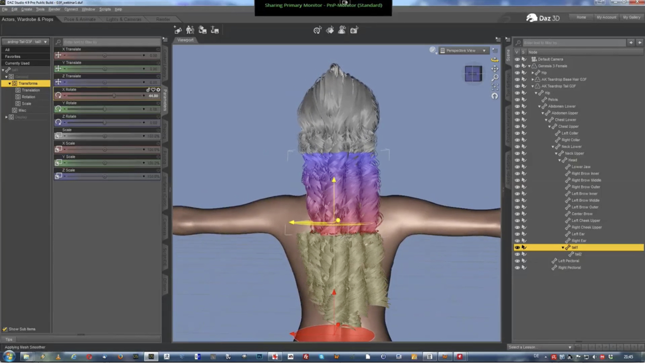 Complex Hair Creation Part 2: Rigging Complex Hair Creation Part 2: Rigging by: Digital Art LiveArki, 3D Models by Daz 3D