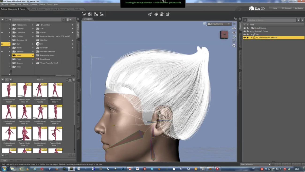 Complex Hair Creation Part 2: Rigging Complex Hair Creation Part 2: Rigging by: Digital Art LiveArki, 3D Models by Daz 3D