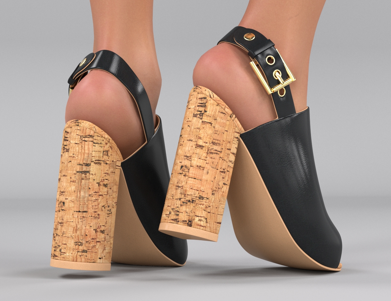 Cork Heels for Genesis 8 Female(s) Daz 3D