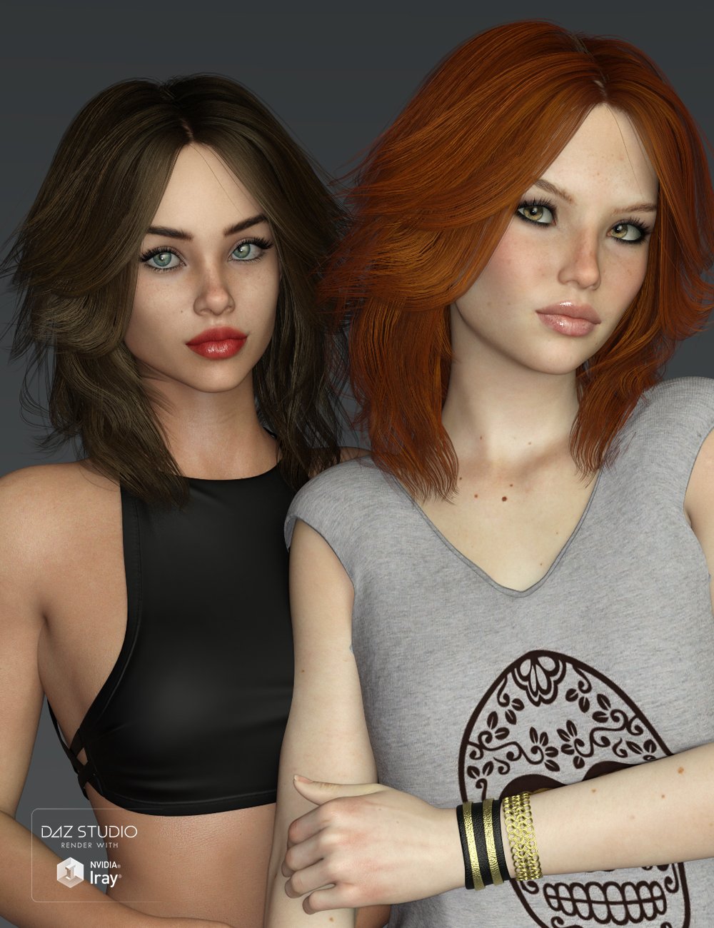Riona Hair for Genesis 3 and 8 Female(s) by: SWAM, 3D Models by Daz 3D