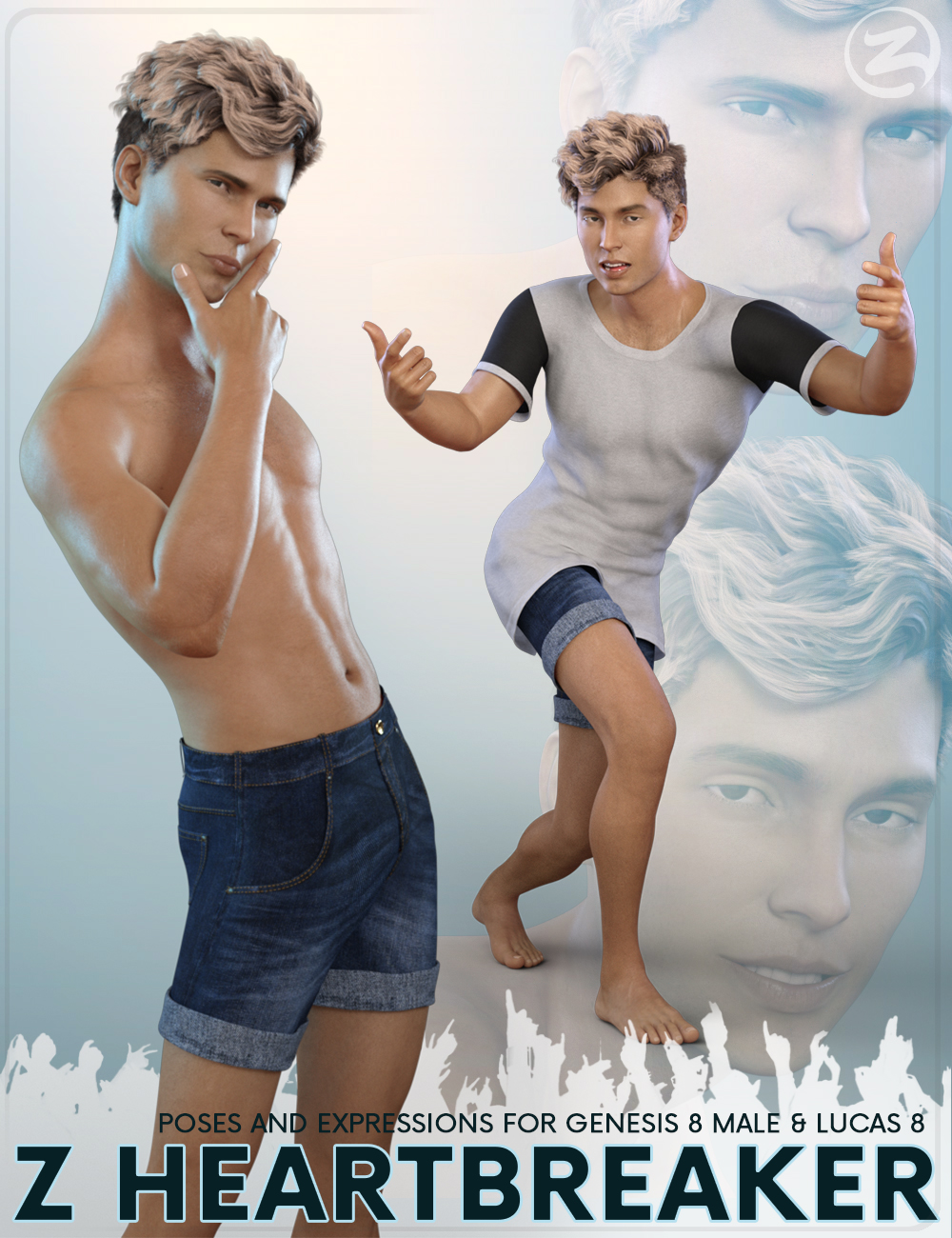 Z Heartbreaker - Poses and Expressions for Genesis 8 Male(s)