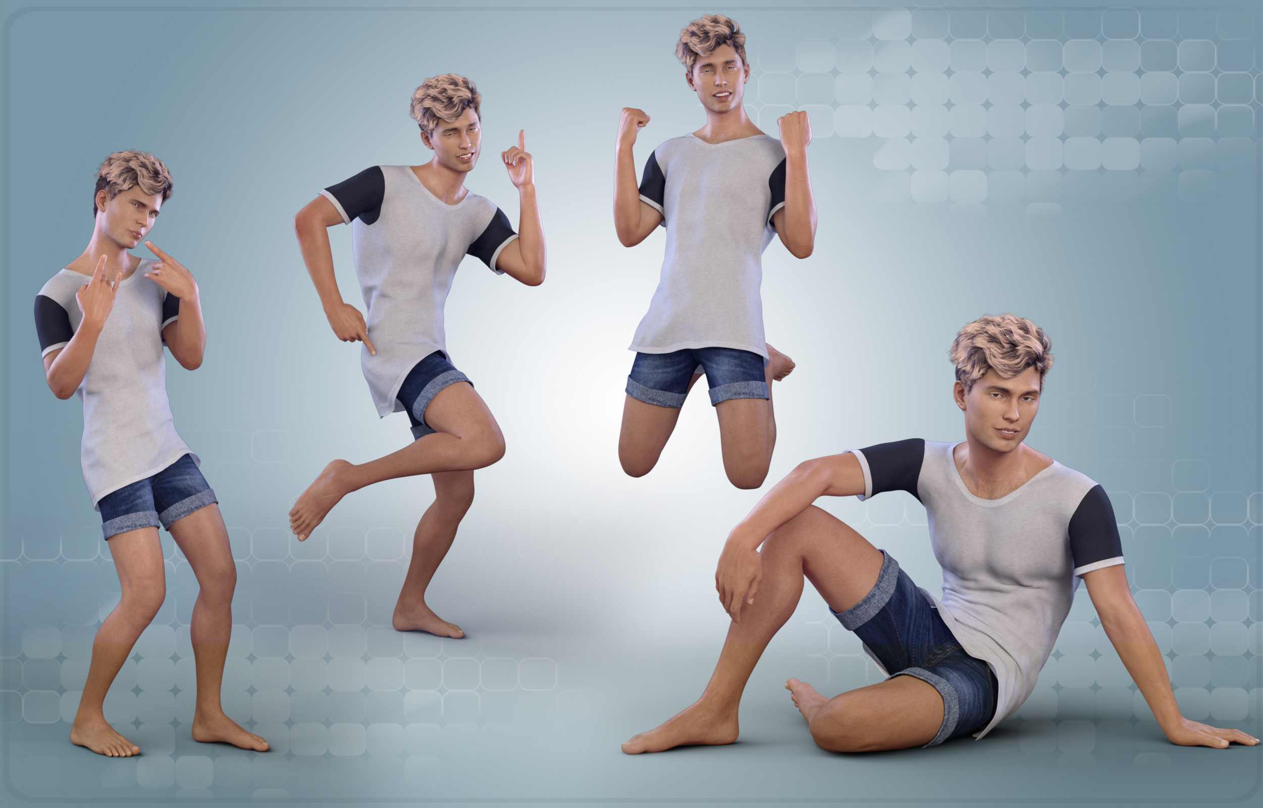 Z Heartbreaker - Poses and Expressions for Genesis 8 Male(s) by: Zeddicuss, 3D Models by Daz 3D