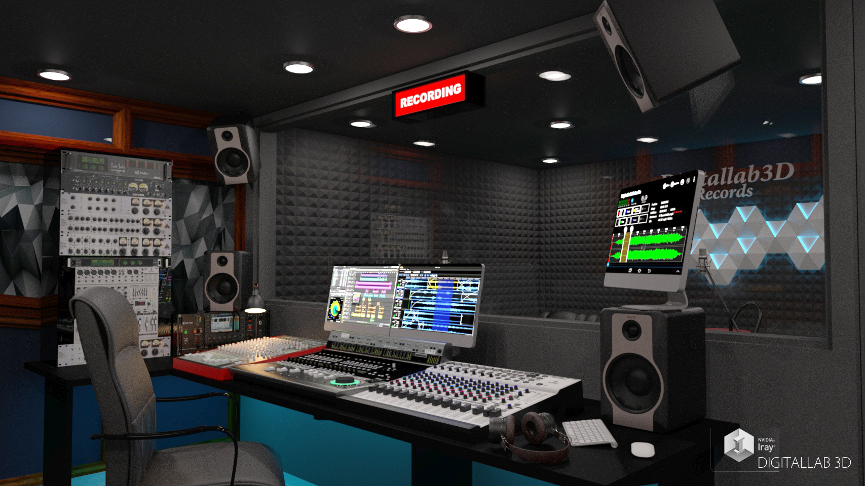 Digitallab3D Recording Studio by: Digitallab3D, 3D Models by Daz 3D