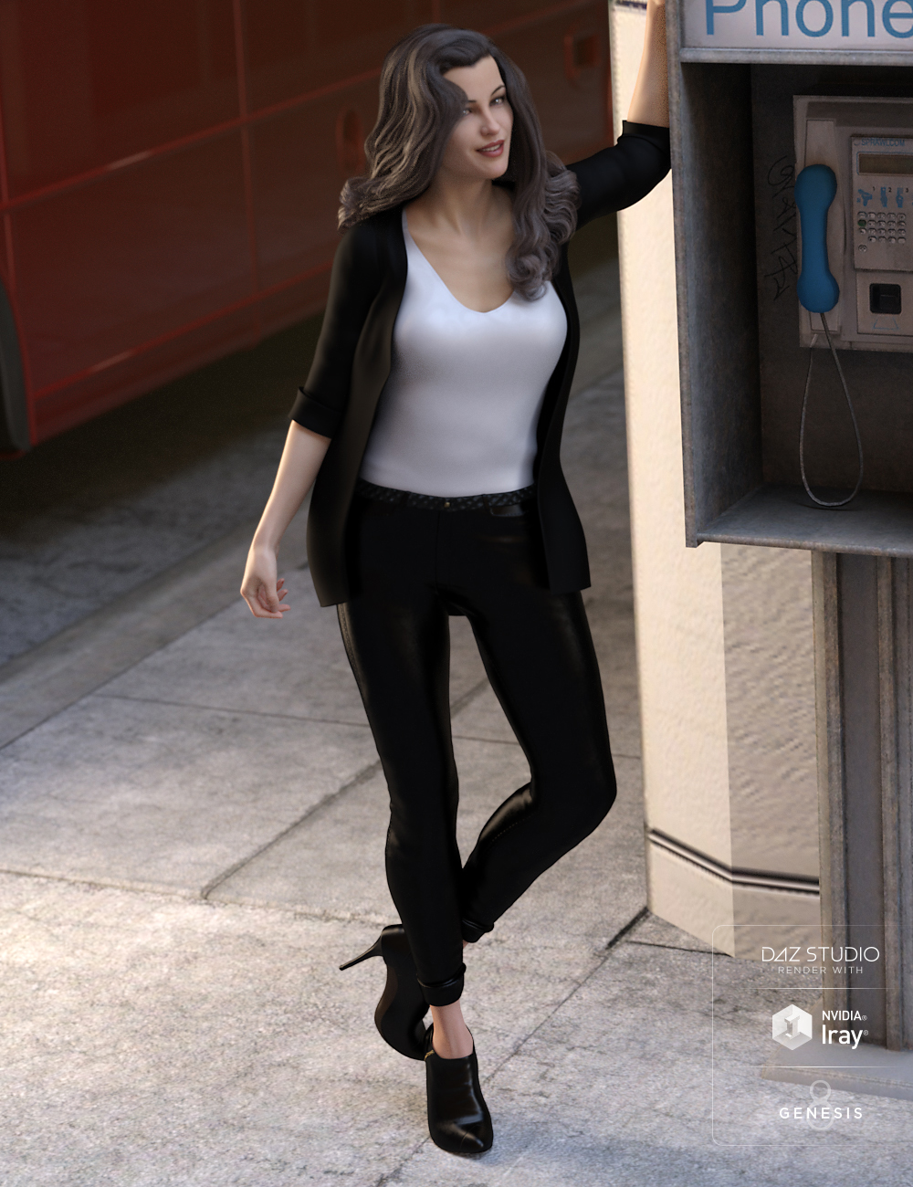 Urban Chic Outfit for Genesis 8 Female(s) by: Anna BenjaminBarbara Brundon, 3D Models by Daz 3D