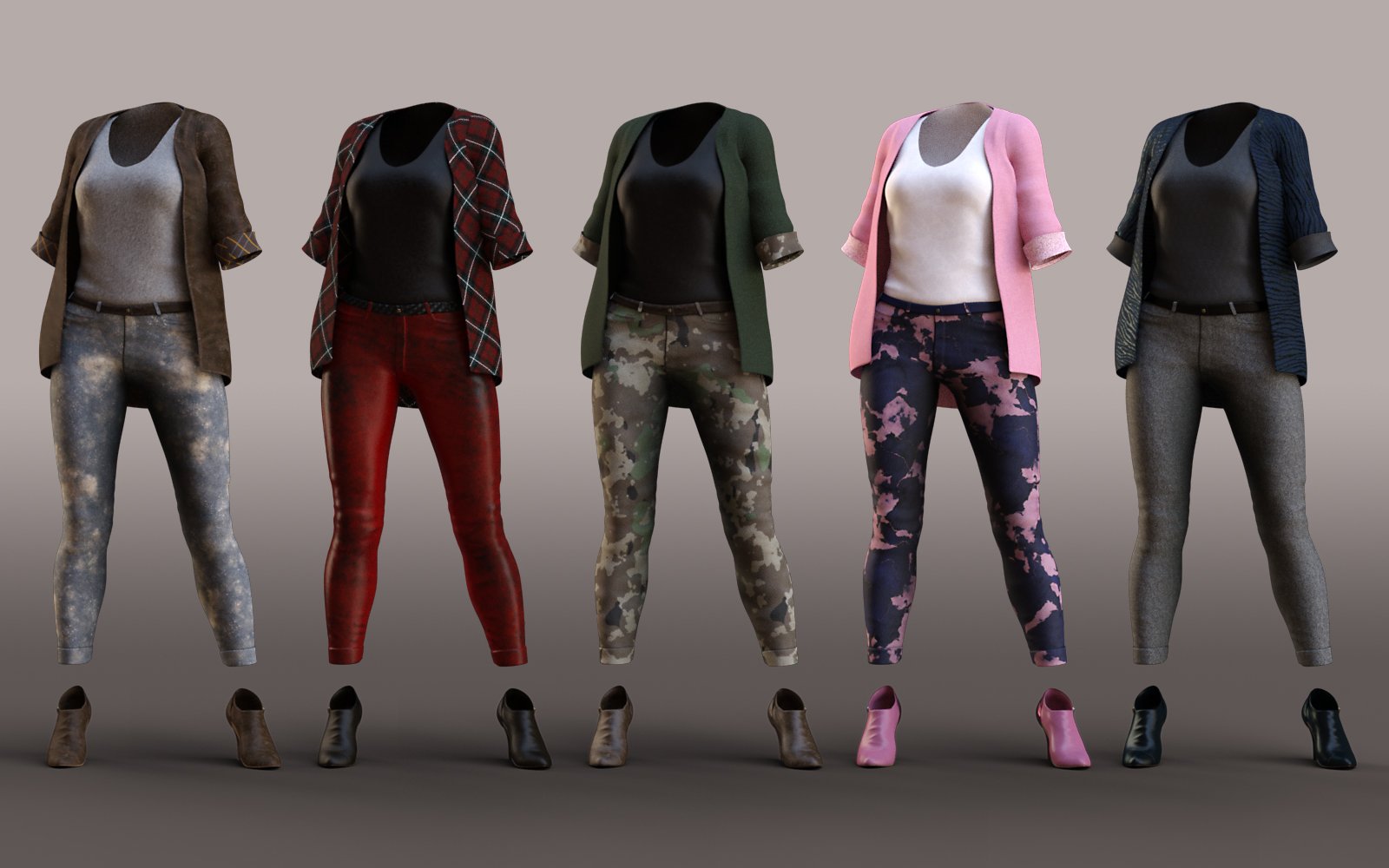 Urban Chic Outfit Textures Urban Chic Outfit Textures by: Anna Benjamin, 3D Models by Daz 3D