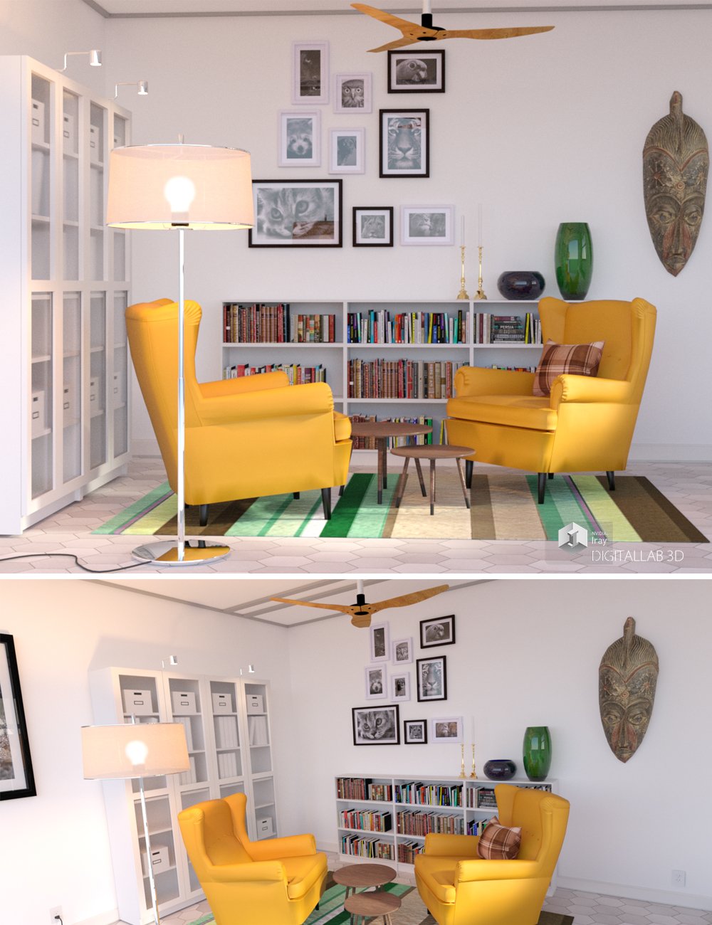 Reading Room by: Digitallab3D, 3D Models by Daz 3D