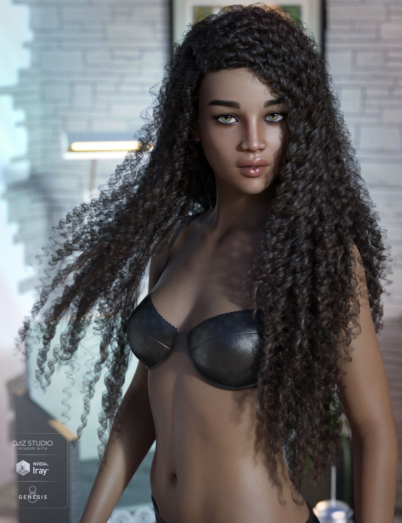 Pascale Hair for Genesis 3 & 8 Female(s) by: AprilYSH, 3D Models by Daz 3D