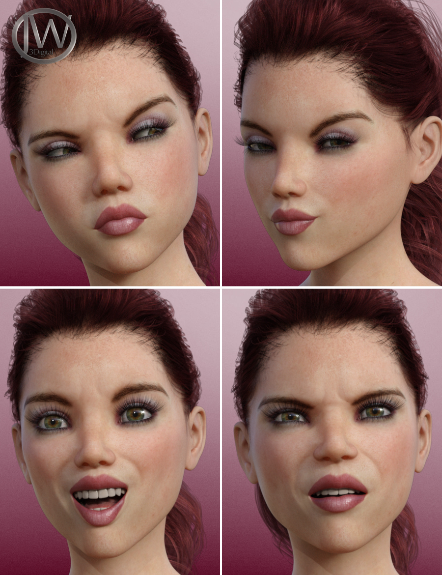A Popular Girl - Dialable Expressions for Teen Josie 8 by: JWolf, 3D Models by Daz 3D