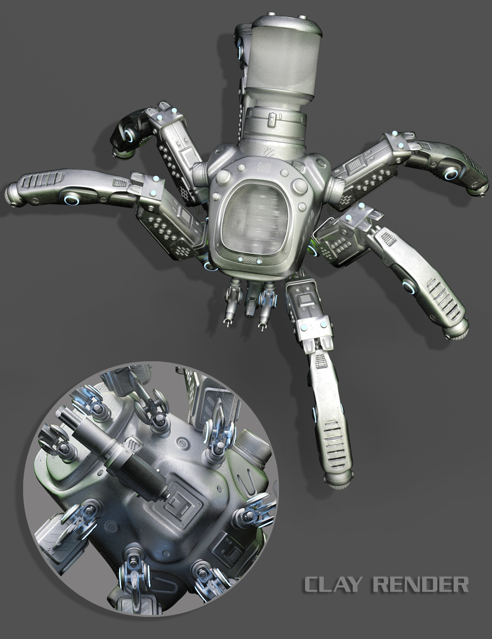 Spider Bot Mech by: The AntFarm, 3D Models by Daz 3D