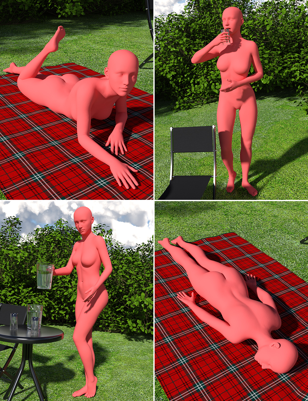 Gazebo Scene Poses by: Predatron, 3D Models by Daz 3D