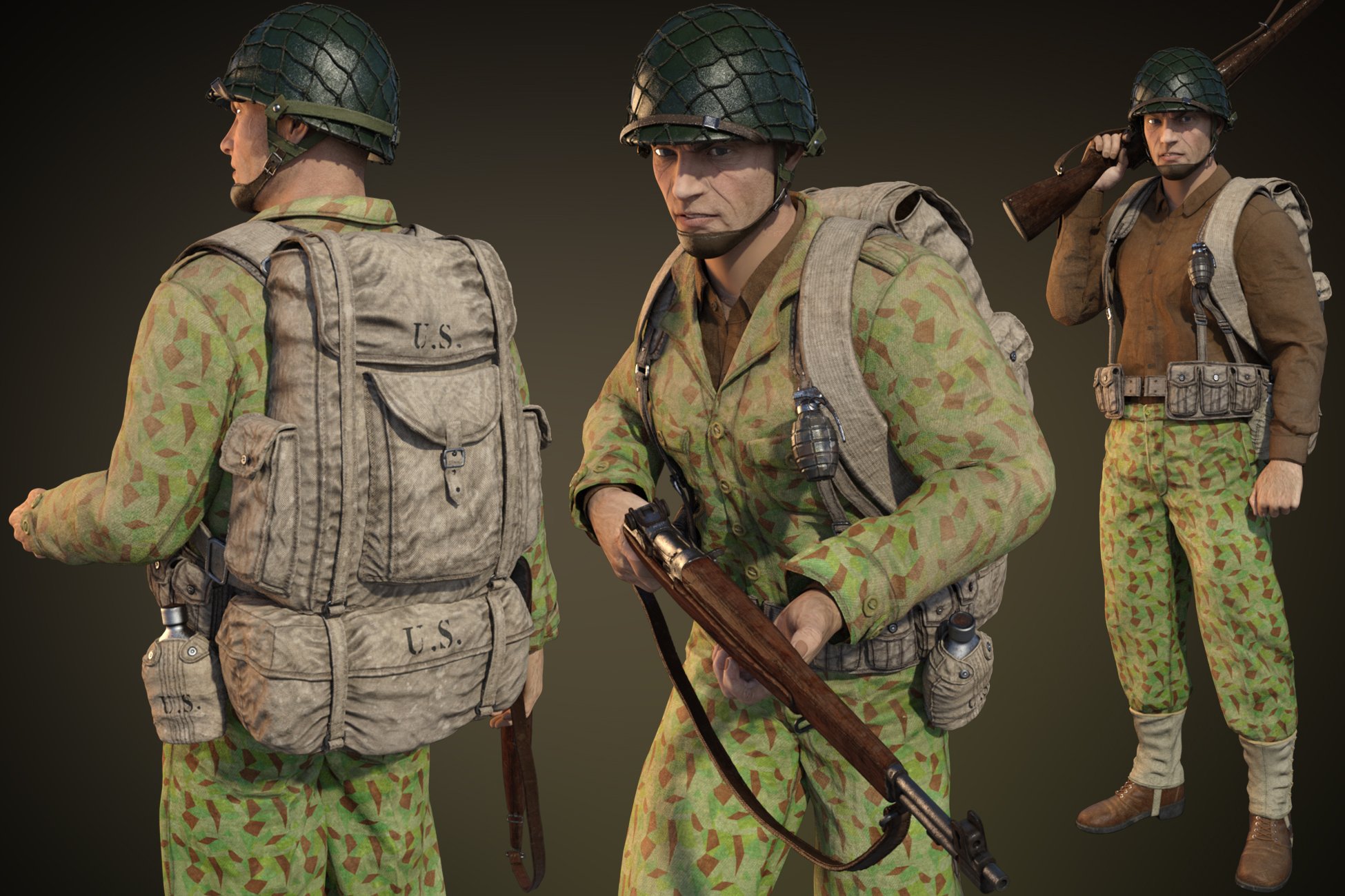 World War II U.S. Uniform HD Textures World War II U.S. Uniform HD Textures by: Luthbellina, 3D Models by Daz 3D