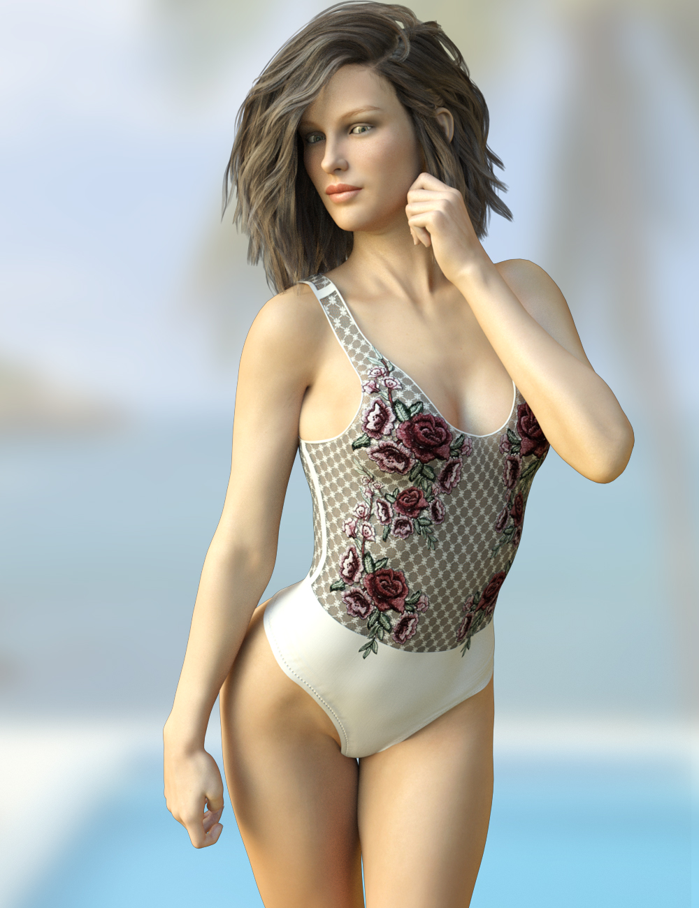 X-Fashion Embroidered Bodysuit Genesis 8 Female(s) by: xtrart-3d, 3D Models by Daz 3D