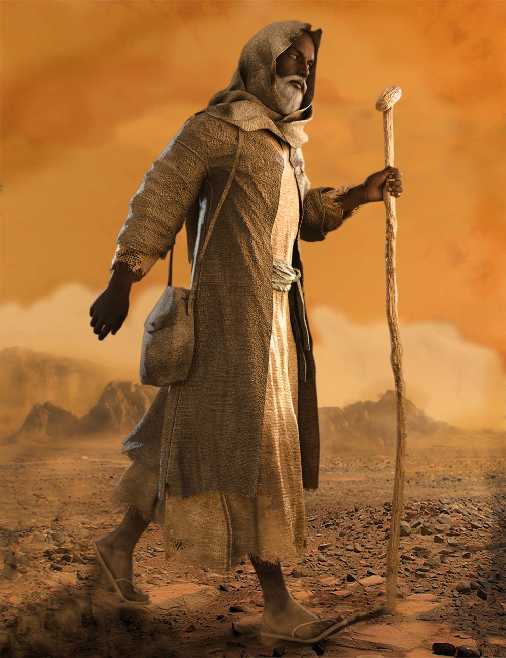 Desert Robes for Genesis 8 Male(s) by: Meshitup, 3D Models by Daz 3D