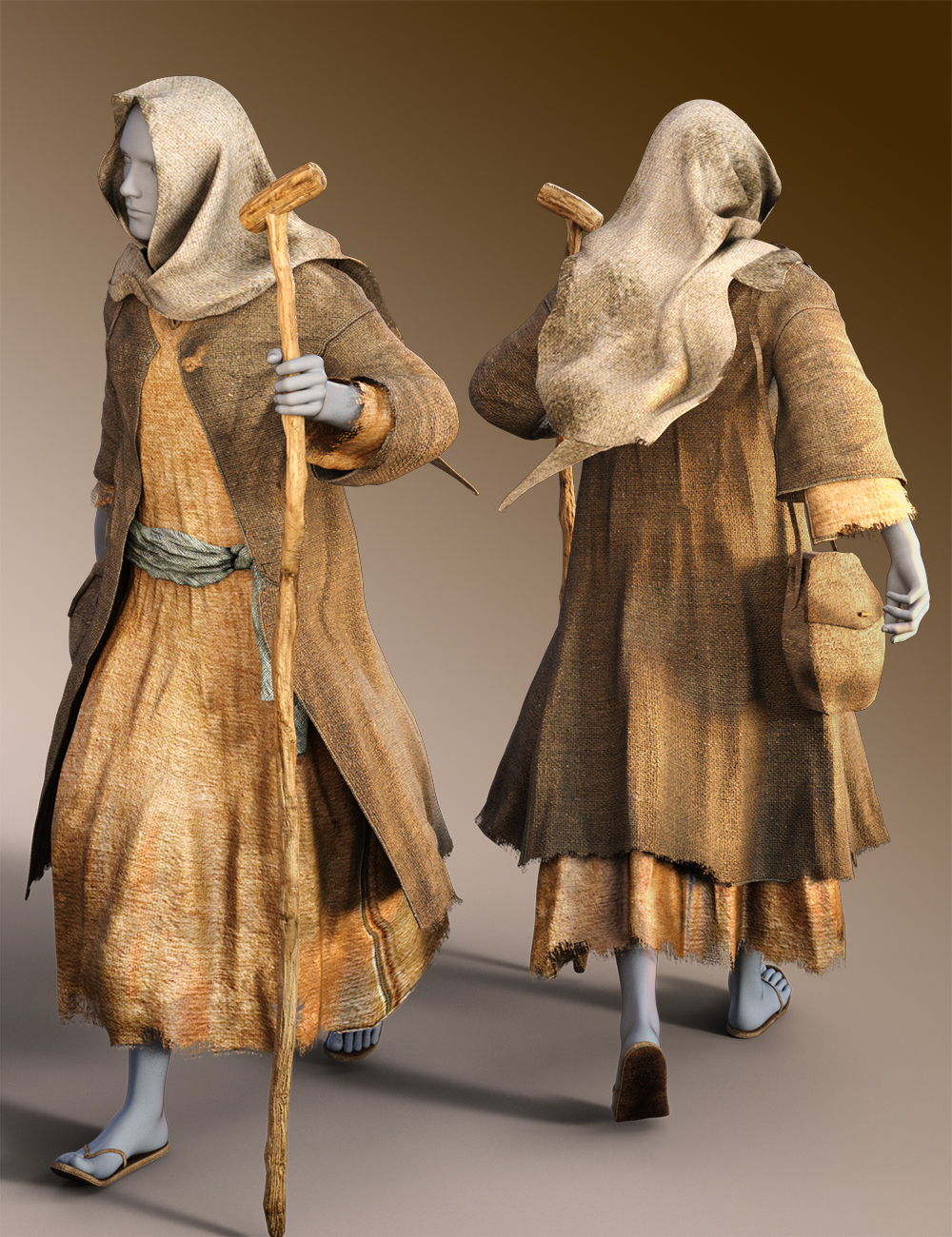 Desert Robes for Genesis 8 Male(s) by: Meshitup, 3D Models by Daz 3D