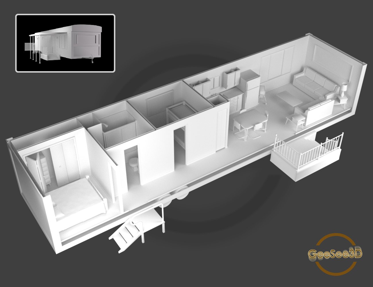 Mobile Home by: GeeSee3D, 3D Models by Daz 3D