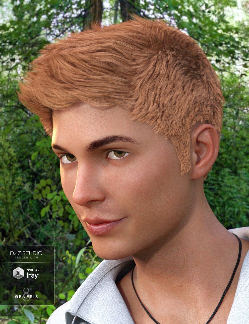 Zack Hair for Genesis 8 Male(s)