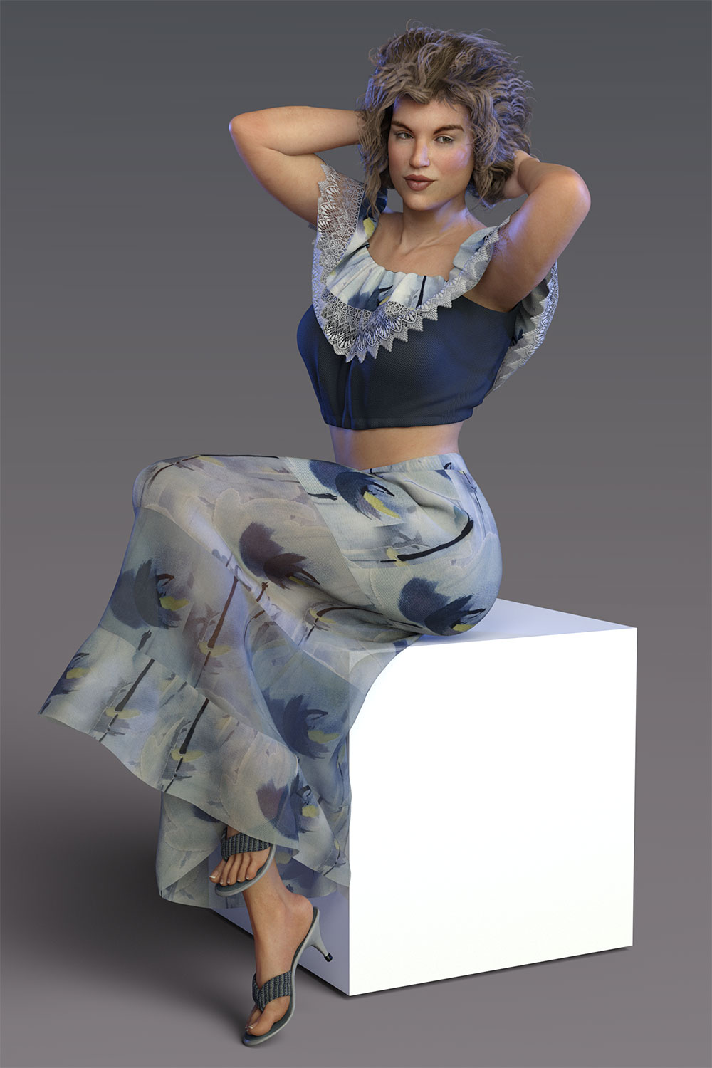 dForce Bardot Outfit for Genesis 8 Female(s) by: Mada, 3D Models by Daz 3D
