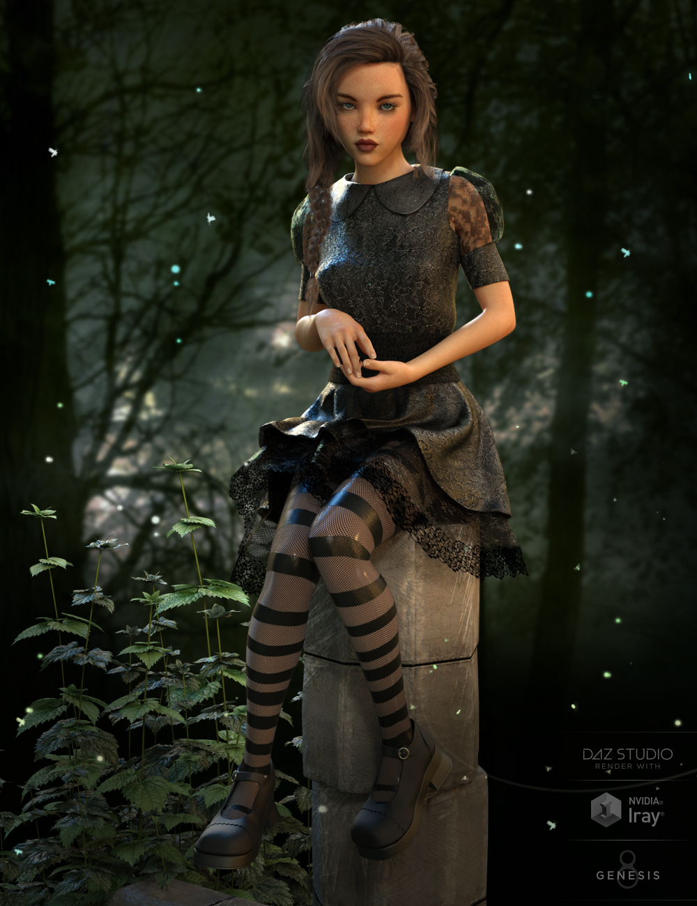 Witchykin Outfit for Genesis 8 Female(s) by: Pixelunashadownet, 3D Models by Daz 3D