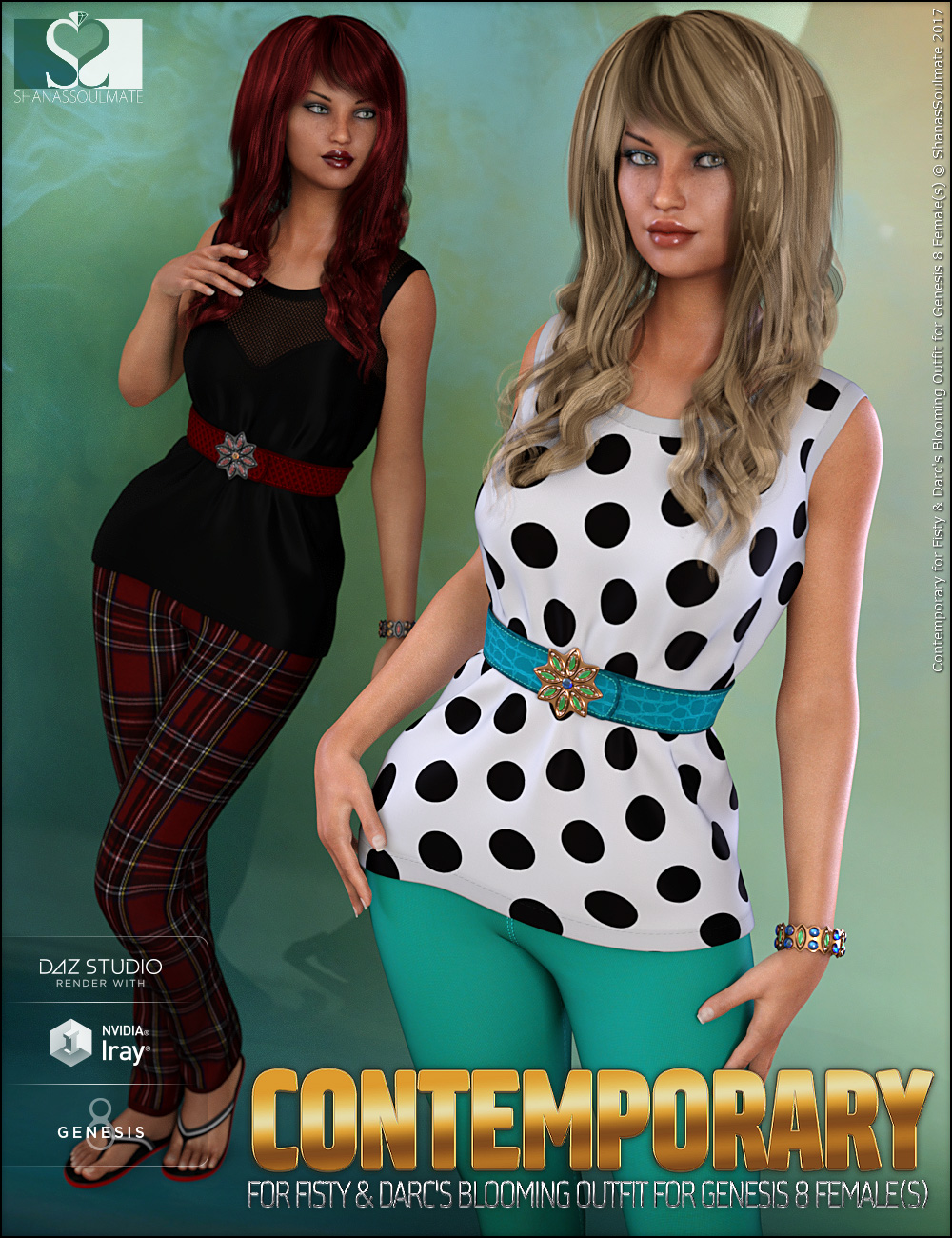 Blooming Outfit Contemporary Textures by: ShanasSoulmate, 3D Models by Daz 3D