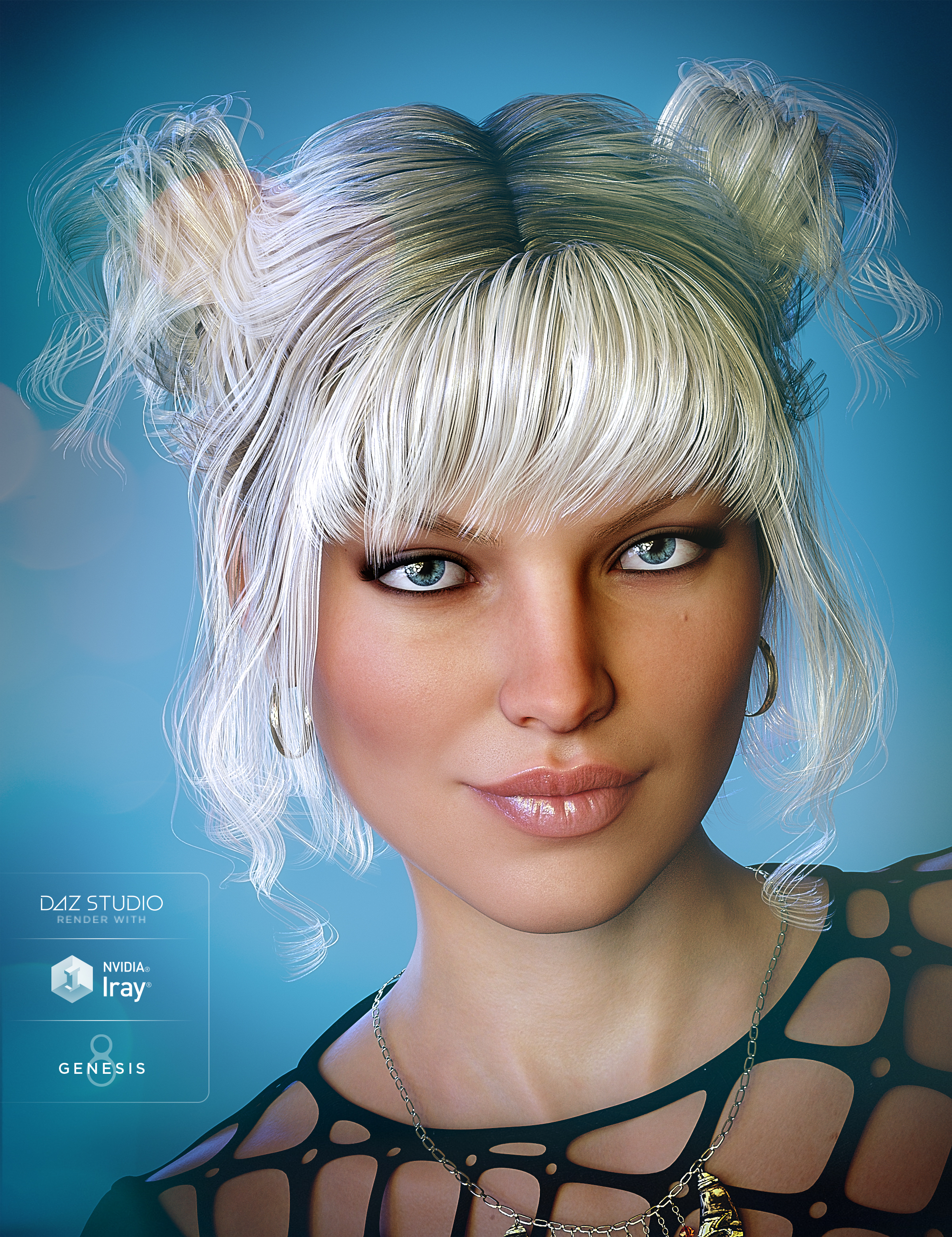 Pony Knots for Genesis 8 Female(s) by: goldtassel, 3D Models by Daz 3D
