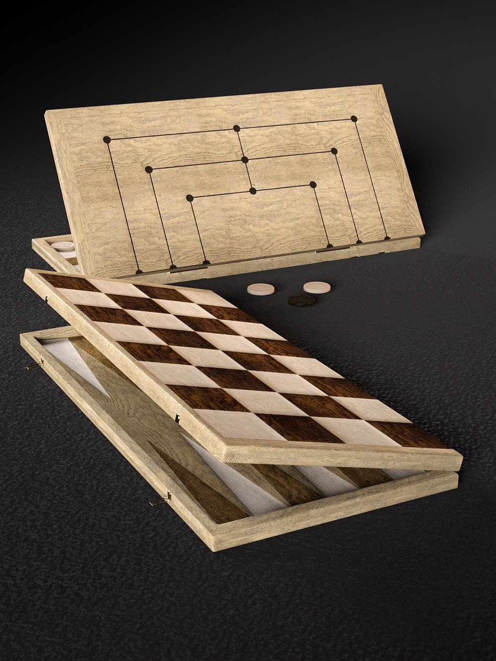 Checkers and Backgammon Games by: Renderwelten, 3D Models by Daz 3D
