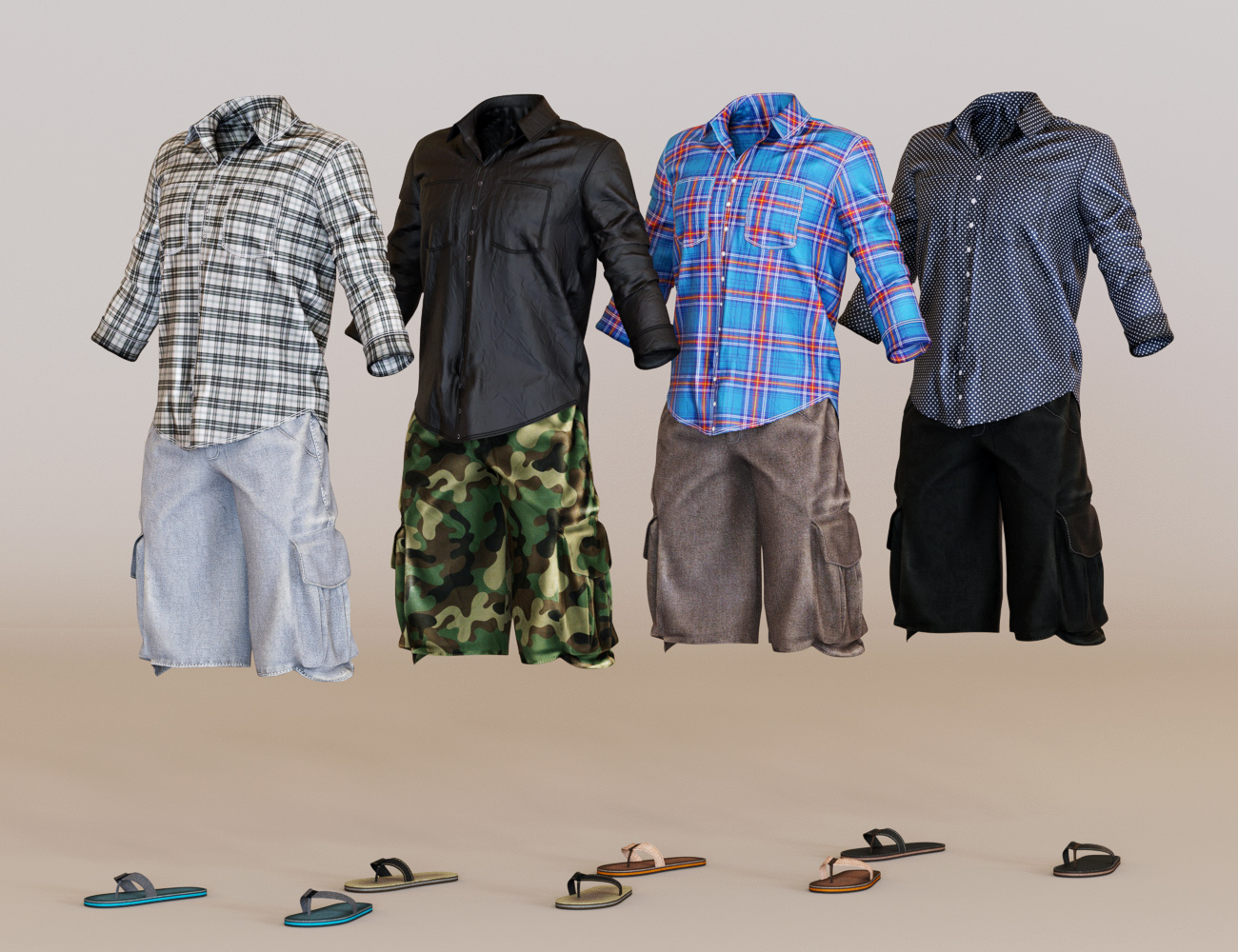 Boardwalk Casual Outfit Textures by: -Yannek-, 3D Models by Daz 3D
