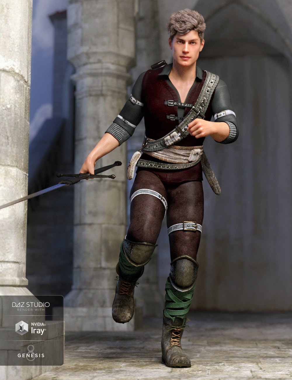 Time Rogue Outfit Textures by: Shox-Design, 3D Models by Daz 3D