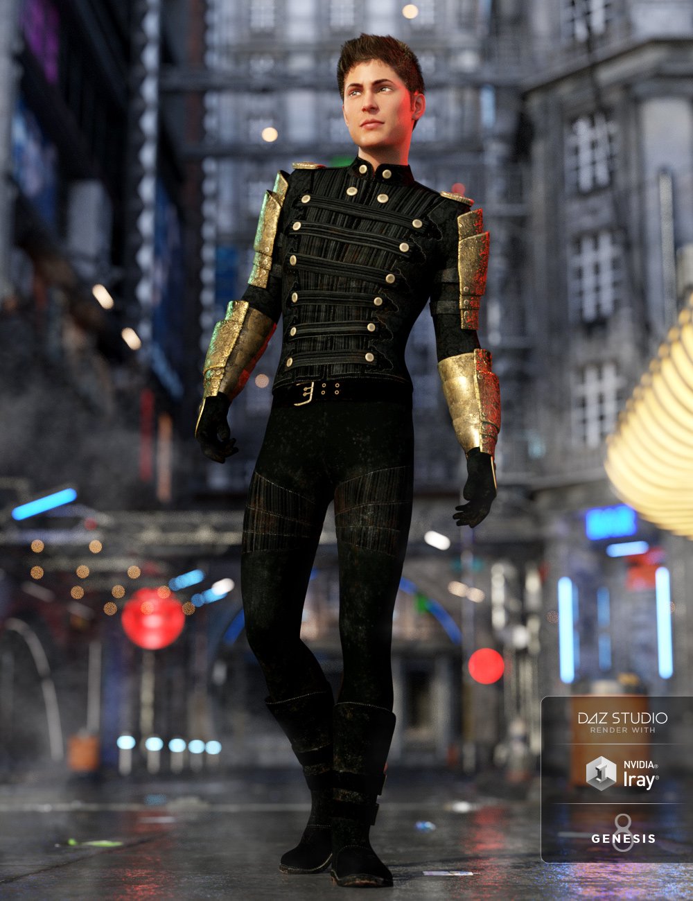 Time Soldier Outfit for Genesis 8 Male(s) by: Anna BenjaminNikisatez, 3D Models by Daz 3D
