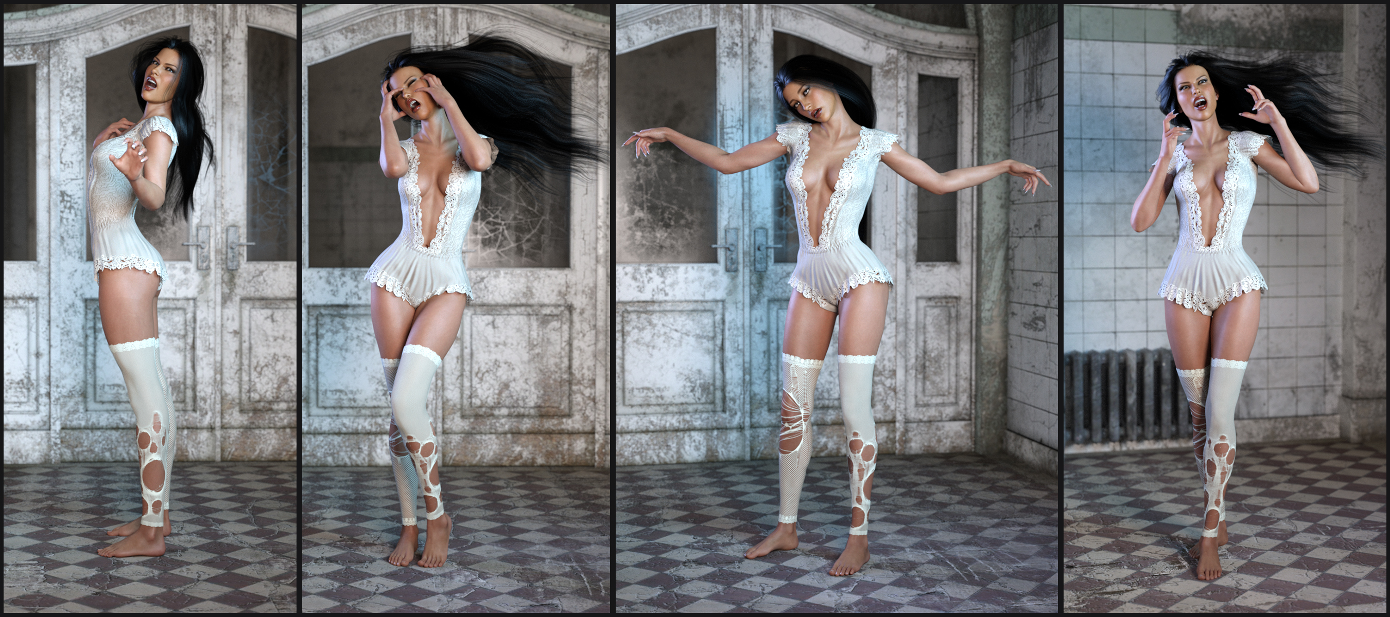 Z Nightmares - Poses for Genesis 3 and 8 Female by: Zeddicuss, 3D Models by Daz 3D