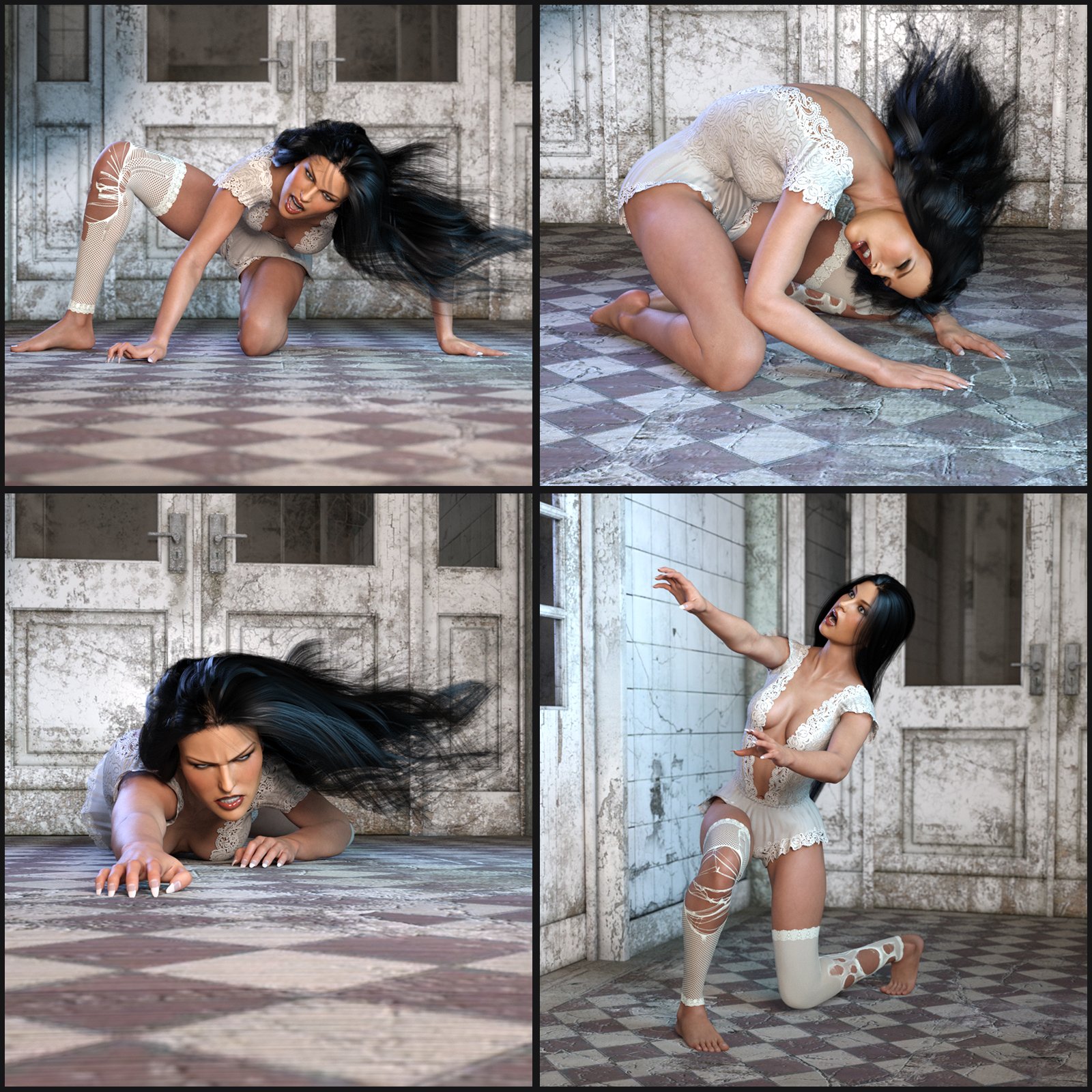 Z Nightmares - Poses for Genesis 3 and 8 Female Z Nightmares - Poses for Genesis 3 and 8 Female by: Zeddicuss, 3D Models by Daz 3D