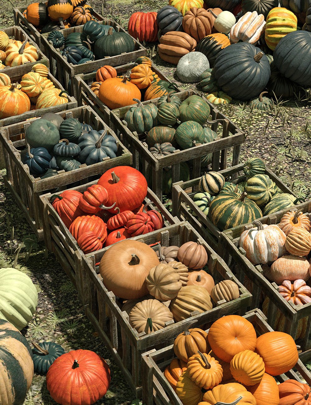Epic Pumpkin Add-ons by: Orestes Graphics, 3D Models by Daz 3D
