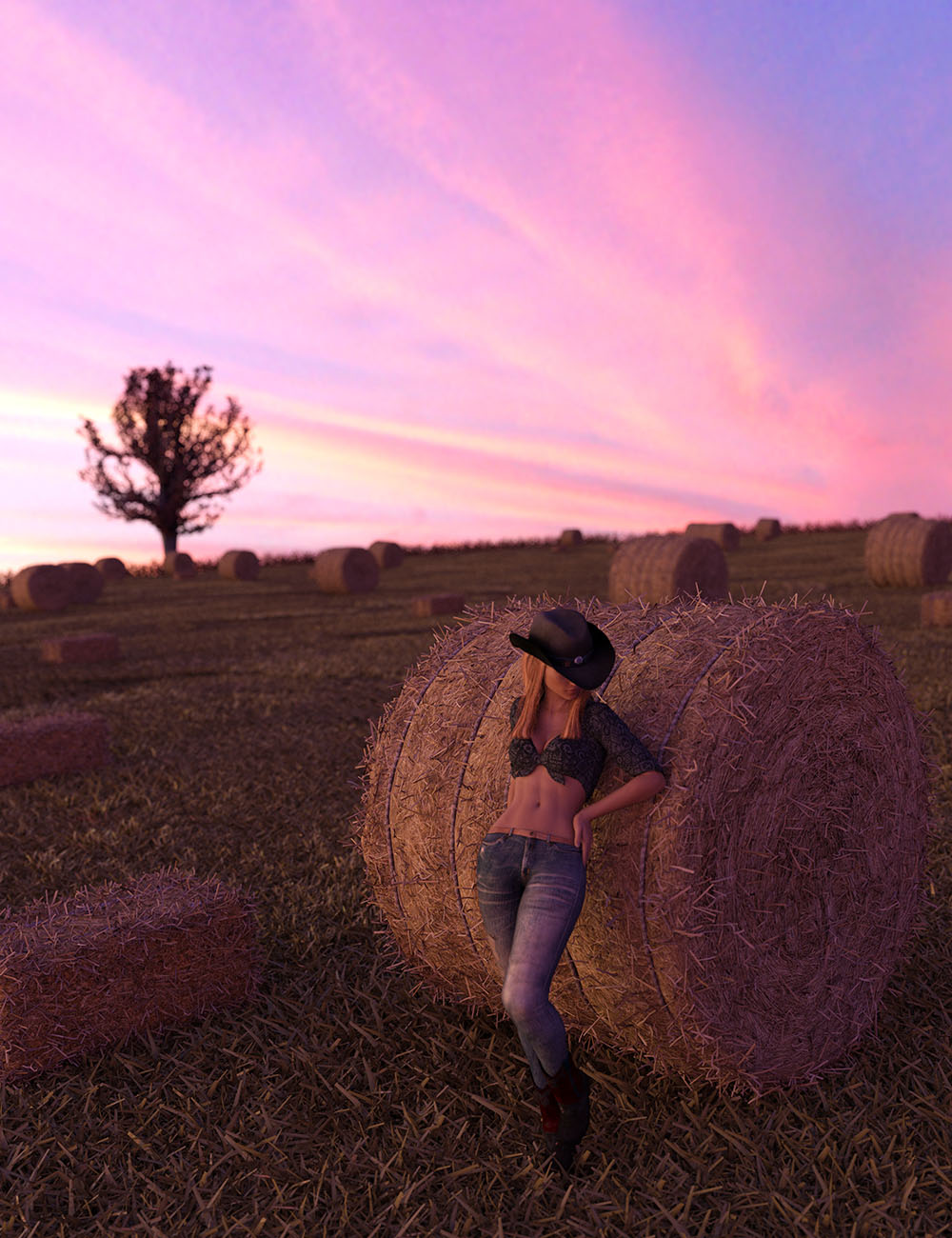 Harvest Hay Bales by: Orestes Graphics, 3D Models by Daz 3D