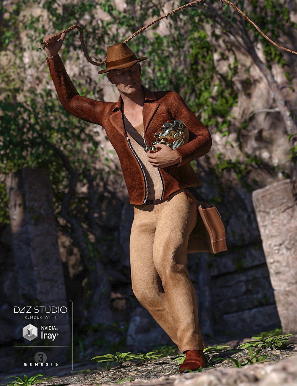 Worldly Jones for Genesis 3 Male(s) by: Ravnheart, 3D Models by Daz 3D