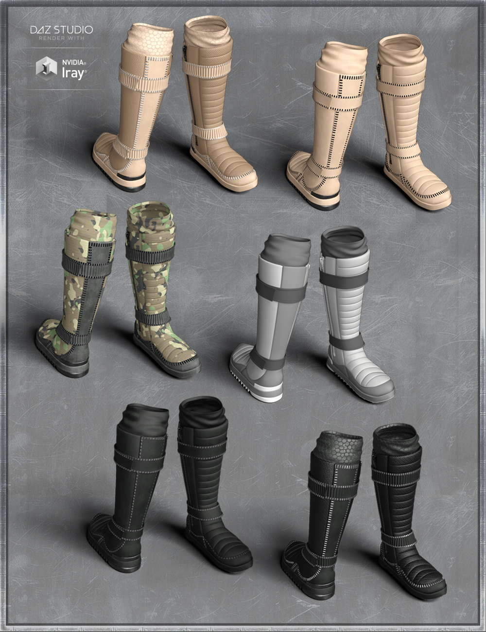 NEO High Boots and High Top Sneaker for Genesis 8 Male(s) | Daz 3D