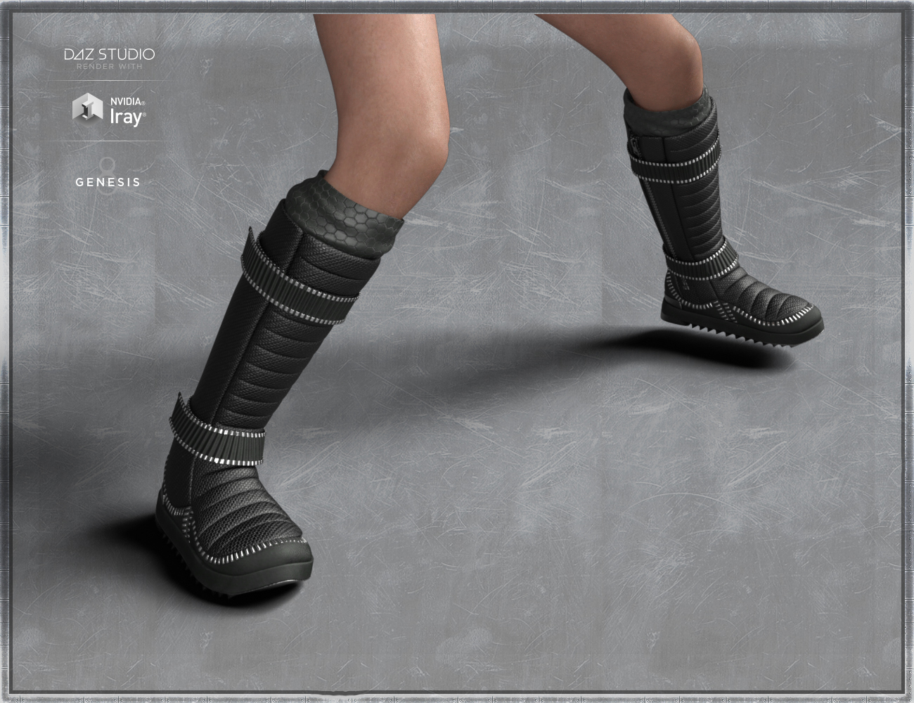 NEO High Boots and High Top Sneaker for Genesis 8 Male(s) by: FUNtasi, 3D Models by Daz 3D